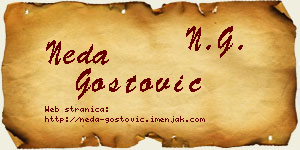 Neda Gostović vizit kartica